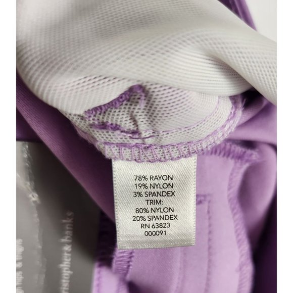 Signature Slimming by Christopher & Banks Sz. 10P Purple Modern Fit Capri NWT - Picture 6 of 6